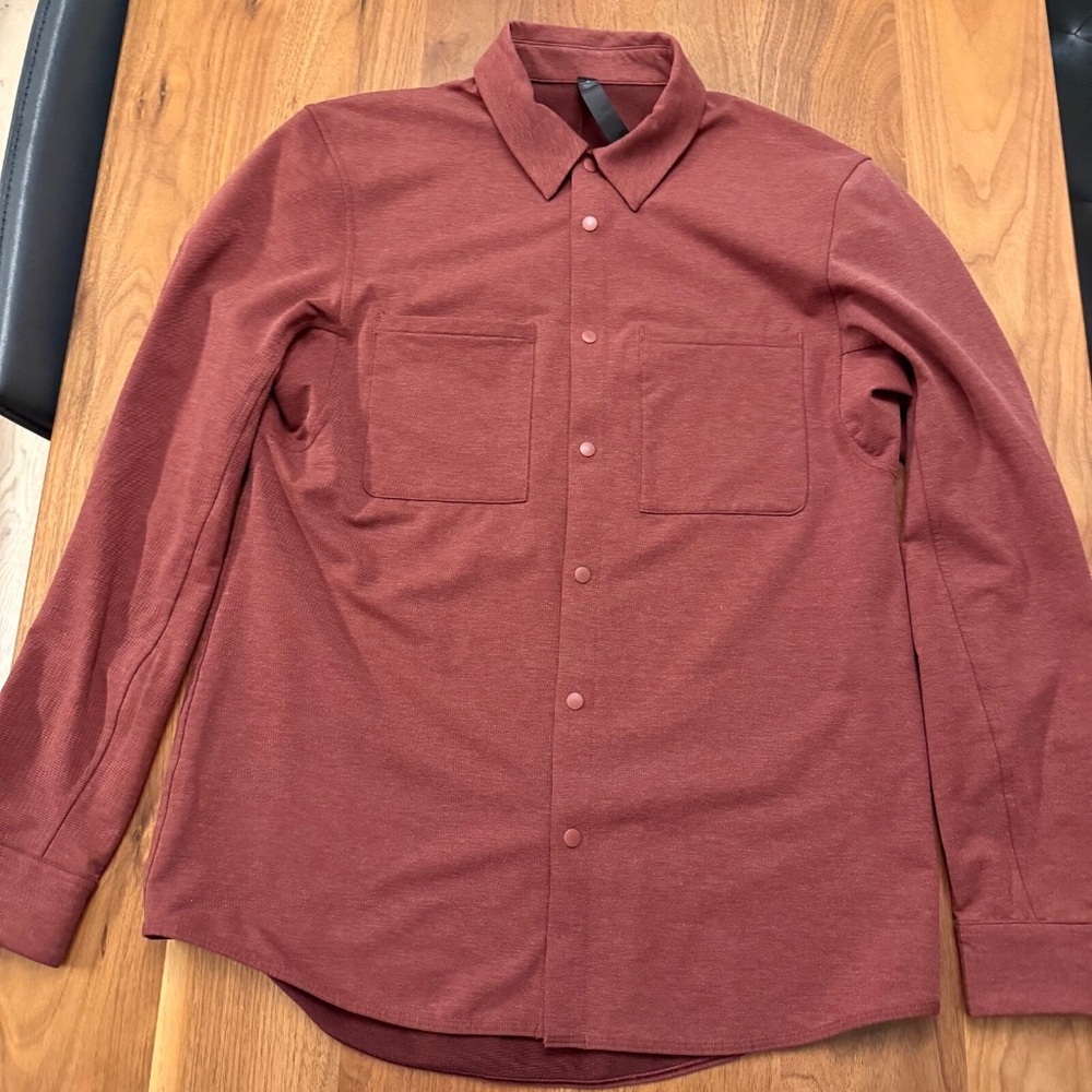 lululemon Compatibility Shirt red small mens button up overshirt